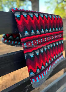 Almohadillas de sillín tejidas a mano DE DOBLE TEJIDO de lana de Nueva Zelanda de la mejor calidad, colores atractivos para la manta de caballo Western Riding Show - Product Image 4