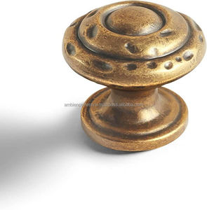 Premium Decorative Brass Cabinet Knobs Vintage Style Solid Metal Drawer Pull Handles Furniture Hardware Accessories Durable - Product Image 2