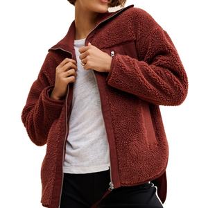 Veste en sherpa pour femme tendance et de haute qualité, confortable et tendance, tissu respirant, prix bas, vestes légères 2026 - Product Image 1