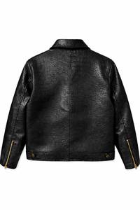 Chaqueta de Cuero Genuino de Cocodrilo Premium, Estilo Urbano, Profesional, Personalizada, Moderna, Clásica, Chaqueta Bomber de Cuero Repujado - Product Image 5