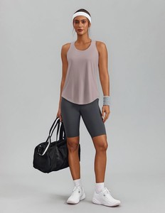 Débardeur Femme Tendance Sans Manches Décontracté Été Doux Extensible Respirant Spandex/Polyester Côtelé Ajusté Uni Tricoté ODM - Product Image 2