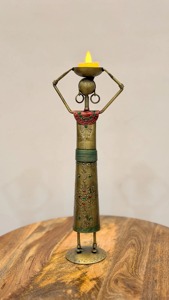 Vintage Medieval Fig Metal Candle Stand Perfect For Home <b>Decoration</b> Dining <b>Table</b> And Cozy Ambient Lighting Wholesale From India - Product Image 4