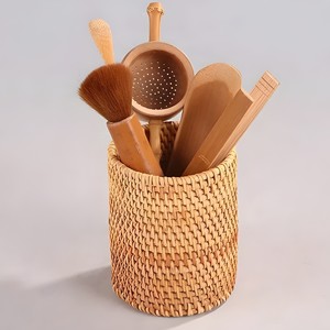 Estuche de lápices de ratán, precio más bajo, cestas portaplumas hechas a mano, cesta de almacenamiento para artículos de papelería - Product Image 3