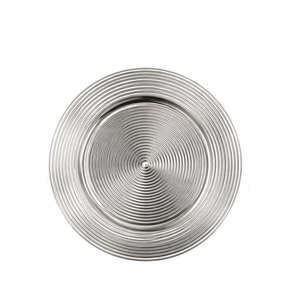 Assiette de présentation ronde en métal doré avec bordure en corde pour plats de fête, style glamour, assiettes décoratives durables - Product Image 3