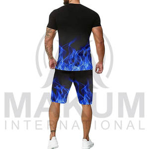 Summer Jogging Suit Custom Men Short <b>Set</b> Trending Products New Arrivals Plus Size Short-Sleeve <b>Sets</b> for Men - Product Image 5