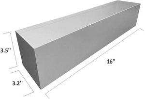 Modern <b>Rectangular</b> Stainless Steel Long Planter Box White Powder Coated Metal Indoor Outdoor Flower <b>Pot</b> for Home Garden Balcony - Product Image 2