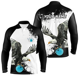 Good Quality Short Sleeves <b>Bowling</b> Polo <b>Shirts</b> Plus Size 100% Polyester Unisex Polo <b>Shirts</b> Custom Team Name - Product Image 5