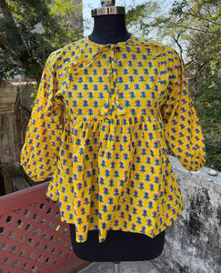 Robe tunique en coton imprimé décontractée à col rond pour femmes, robe courte élégante d'été - Product Image 1