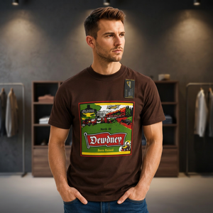 T-shirt à manches courtes pour homme, marron, coupe classique, col rond, jersey décontracté en coton, séchage rapide, 180g AERO - Product Image 5