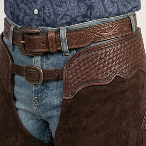 Customized Logo Printing New Arrival Accessories Waterproof and Breathable Online Sale Suede Leather <b>Chaps</b> - Product Image 6