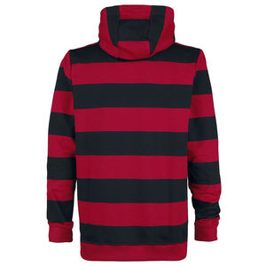 Sweat-shirt unisexe à capuche rayé 100% coton, coupe classique, pull décontracté avec poche, sweat-shirt en coton tricoté pour l'automne - Product Image 4