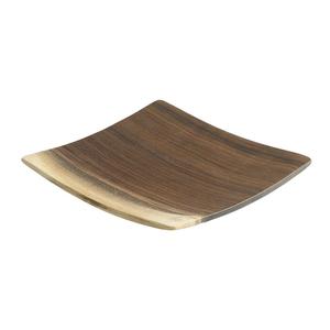 Luxury Curved Square Wooden Charger <b>Plate</b> Natural Wood Tableware <b>Decorative</b> Serving Tray Platter for Wedding Event Hotel Decor - Product Image 1