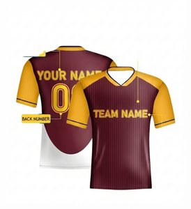 BURGUNDY Custom Heat-Transfer Printed 100% Polyester <b>Soccer</b> Jersey Football Uniform Breathable Mesh Personalized OEM Service - Product Image 1