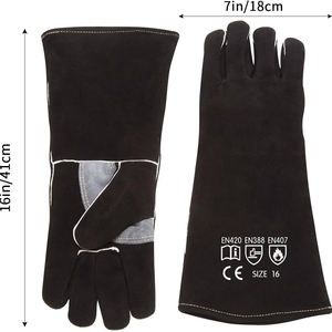 Gants de soudage MIG en cuir de qualité supérieure, couleur personnalisée, sécurité totale, flexibles, respirants, résistants aux déchirures, isolants thermiquement - Product Image 5