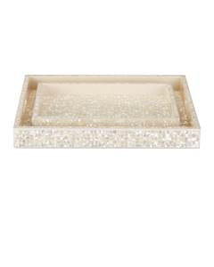 Natural Mother Of Pearl Serving Tray Handmade Luxury Decorative Shell <b>Mosaic</b> Serving Accessory For Dining Rooms - Product Image 1