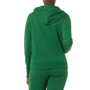 Sweat-shirts pour femmes de style sportif, unis et basiques, très demandés, avec fermeture éclair sur le devant, en molleton 100% coton, faible MOQ - Product Image 3