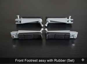 Ensemble repose-pieds avant avec coussinet en caoutchouc pour moto et scooter |   Pièce de rechange robuste pour deux-roues - Product Image 3