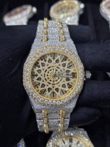 Relojes de Lujo Pahal Jewels para Negocios, con Diamantes Moissanite, Movimiento Automático, Caja de Acero Inoxidable, Esfera con Agujas, Cristal de Zafiro - Product Image 1