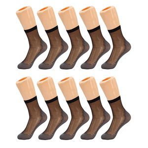 10 Paia di Calzini alla Caviglia Antiscivolo in Nylon Trasparente per Donne, con Suola in Cotone e Materiale Sottile in Seta, Comodi e Alla Moda - Product Image 1