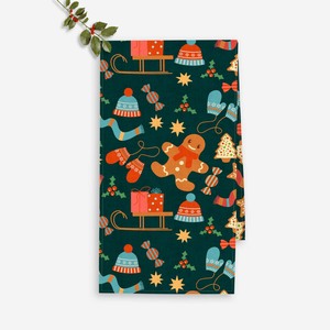 Modern Christmas Printed Design 100% Cotton Table <b>Runner</b> Rectangle Shape for Home Decoration OEM Supplier - Product Image 2