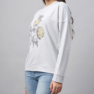 Sweat-shirt surdimensionné pour femme en coton de haute qualité, avec logo frontal, pour l'hiver, impression personnalisée, vente en gros ODM - Product Image 4