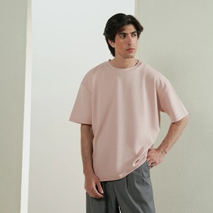 Camiseta Oversize de Streetwear, Corte Holgado, Hombros Caídos, Unisex, Color Liso, Manga Corta, Top Casual de Algodón - Product Image 1