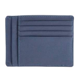 Porte-cartes classique en cuir pour homme, portefeuille fin en cuir véritable, étui pour cartes de crédit, organisateur de poche minimaliste pour affaires - Product Image 3