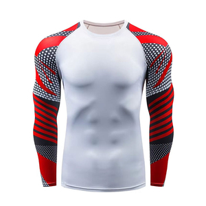 Comfortable Custom Size Hot Selling <b>Men's</b> Rash Guard Full Sleeve <b>Compression</b> Breathable Anti-Bacterial UPF50+ High Quality - Product Image 5