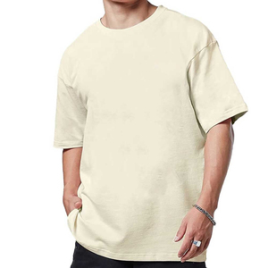 High Quality <b>Polyester</b>/Cotton Custom Round Neck Men's <b>T</b>-<b>shirts</b> Eco-Friendly Quick Dry Short Sleeve Drop Shoulder Casual - Product Image 5