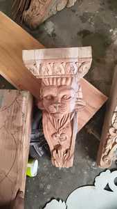 Escultura de Pared Art Deco de León Tallada a Mano en Madera, Decoración de Retrato Animal para Montar en la Pared de la Sala de Estar, 1 Pieza - Product Image 3
