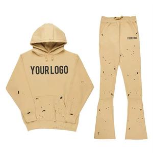 Conjunto de chándal oversize con lavado ácido personalizado, sudadera con capucha de estilo urbano, tejido de alto gramaje, atuendo unisex para venta al por mayor - Product Image 2