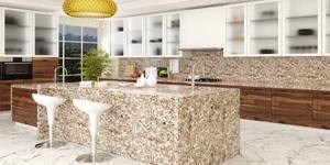 Cheema Pink Granite Polished Kitchen Island Countertop Natural <b>Stone</b> for Modern Kitchen and Hotel Use - Product Image 4