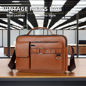 Bolso Mensajero Retro de Cuero de Exportación India con Correa Resistente para Universidad, Oficina, Viajes y Uso Diario, Disponible para la Venta - Product Image 5