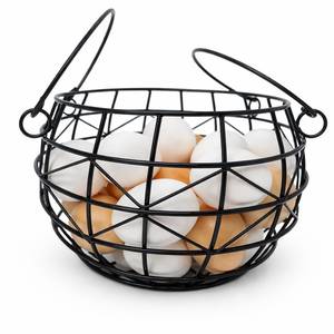 DS5712 Metal Modern Eco-Friendly Multifunction Handforged Kitchen Chicken <b>Egg</b> Collecting <b>Basket</b> Fresh <b>Egg</b> Holder Wire Storage - Product Image 1