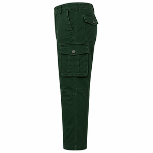 Pantalones Cargo para Hombre, Cintura Media, Múltiples Bolsillos, Estilo Urbano, Material de Lona, Corte Recto, Impermeables, Transpirables, Color Verde Oscuro - Product Image 4
