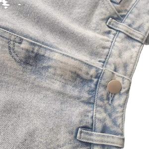 Jeans en denim pour femmes de haute qualité, couleur bleue, style décontracté, coupe large, imprimé léopard, pantalon en denim pour femmes - Product Image 3