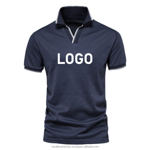 Offre Spéciale hommes 100% coton décontracté tricoté pour polos Logo personnalisé à manches courtes Anti-rides imprimé motif Jersey - Product Image 6