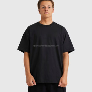 Nardon Apparel Fabricante personalizado Ecológico Tejido 280g 100% Algodón Suelto Camisetas de gran tamaño para hombres - Product Image 1