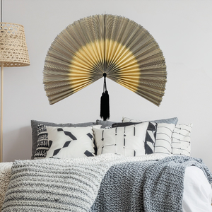 Handmade Bamboo Fan Wall Decor <b>Large</b> Size Natural Boho Art Modern Home Decoration Wall Fan <b>Headboard</b> Made by KingCraftViet - Product Image 1