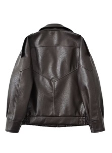 Spring Autumn Fashion Unisex Genuine Leather Waterproof Breathable Eco-Friendly Vintage Oversized Moto Bomber Jacket - Product Image 5