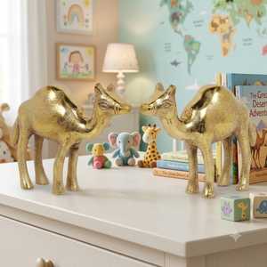 ของตกแต่งรูปอูฐสีทองอะลูมิเนียมคลาสสิกสำหรับตกแต่งโต๊ะห้องเด็กและห้องนั่งเล่น - Product Image 1