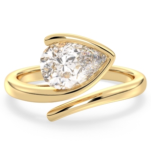REYES Unique Design Pear Shape Moissanite <b>Solitaire</b> <b>Rings</b> For Women 925 Sterling <b>Silver</b> Engagement Proposal Gift Jewelry - Product Image 1