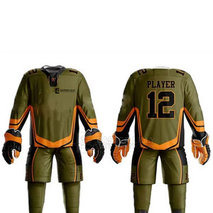 Uniforme de hockey sur glace personnalisé avec logo personnalisé, nom de l'équipe, numéro du joueur, matériau de haute qualité et confortable - Product Image 5
