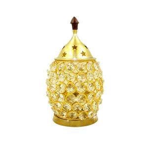 Lámpara de aceite de cristal Nitya Brass Akhand Brahmand para mesa, portavelas y linternas de tamaño mediano para templo Pooja - Product Image 1