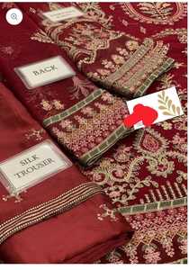 Nouvelle collection de robes Shalwar Kameez de style pakistanais de haute qualité pour femmes, couleur rouge, pour occasions spéciales, prix de gros et faible MOQ 2026 - Product Image 4