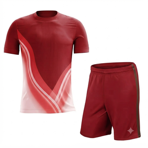 Custom Sublimated Blue Soccer Jersey Set Men's Short Sleeve Moisture Wicking Polyester Uniforms All Seasons <b>Athletic</b> Fit - Product Image 6