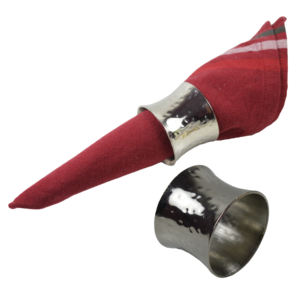 Nouveauté : Anneaux de serviette en métal poli argenté brillant, design élégant, pour événements, fêtes, traiteurs, décorations de table à manger - Product Image 1