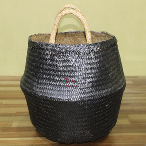 Contenedores de Almacenamiento de Hoja de Palma Hechos a Mano con Asas, Diseño Redondo Ecológico para Cocina y Sala de Estar - Product Image 3