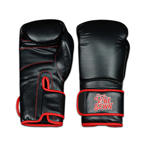 Guantes de Boxeo Vibe Cosidos para Kickboxing y Muay Thai, Guantes de Entrenamiento Profesional con Cierre de Velcro, 100% Cuero Genuino - Product Image 2