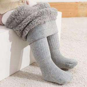 เลกกิ้งเด็กอ่อนเด็กวัยหัดเดินผ้าขนสัตว์หนานุ่มระบายอากาศได้ดีน่ารักสำหรับฤดูหนาว - Product Image 1